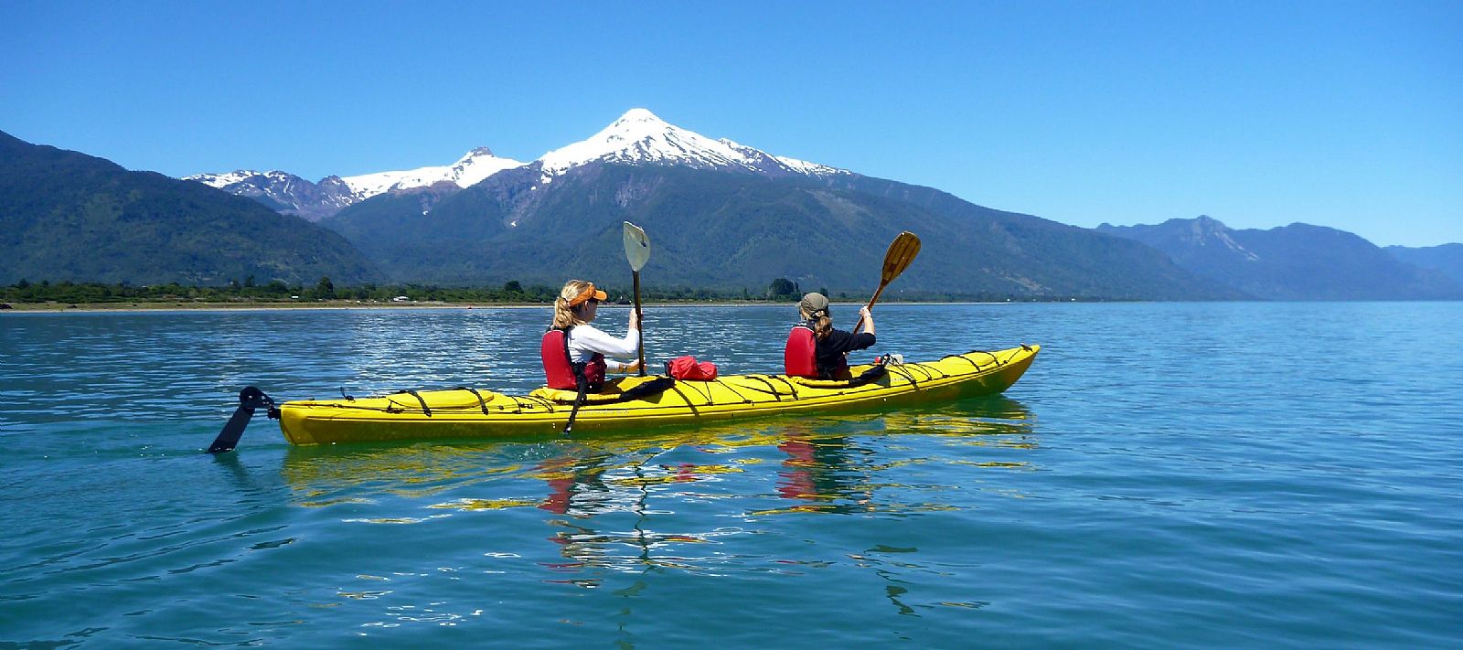 Kayaks on Lake Llanquihue near Puerto Varas