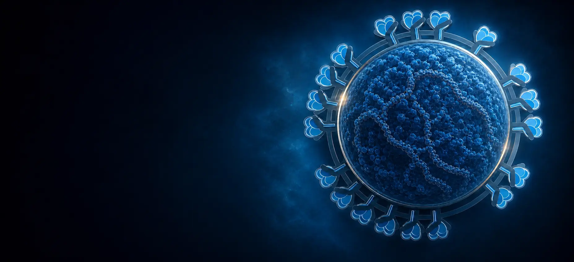 Large International Society for Hantaviruses logo emblem on a clean scientific background